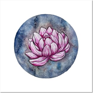 Lotus Flower Galaxy Posters and Art